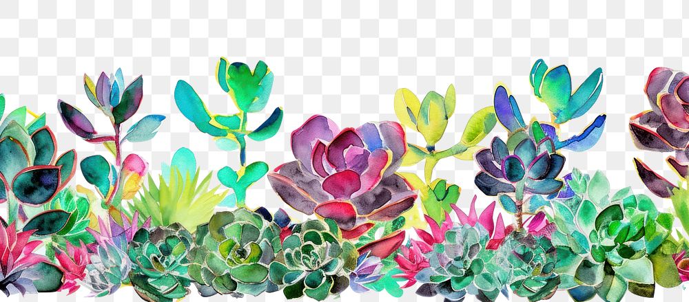 PNG Succulents backgrounds outdoors pattern.