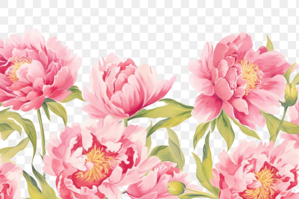 PNG Pink peony flowers backgrounds petal plant.