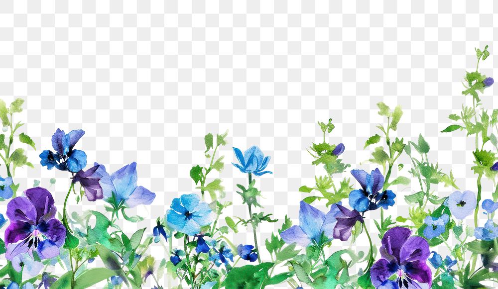 PNG Purple and blue flowers backgrounds outdoors plant.