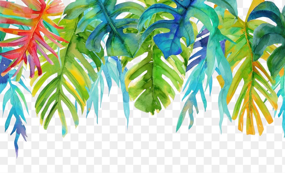 PNG Tropical leaves backgrounds outdoors nature.