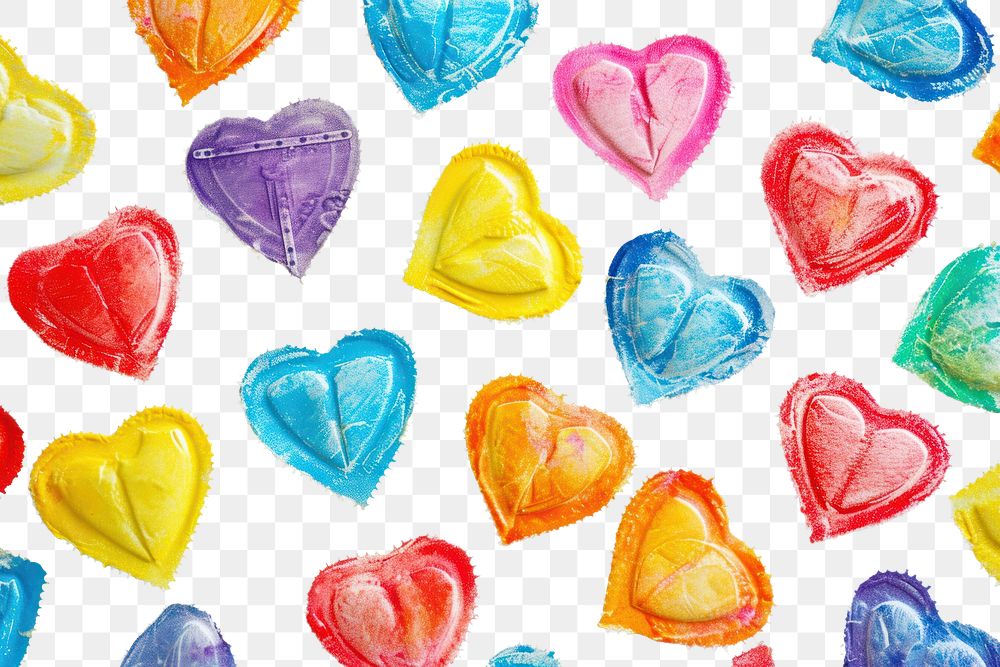 PNG  Heart valentine confectionery backgrounds food. AI generated Image by rawpixel.