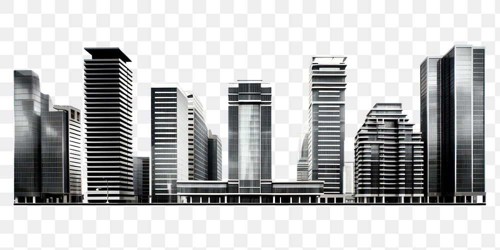 PNG  Modern buildings architecture metropolis skyscraper.