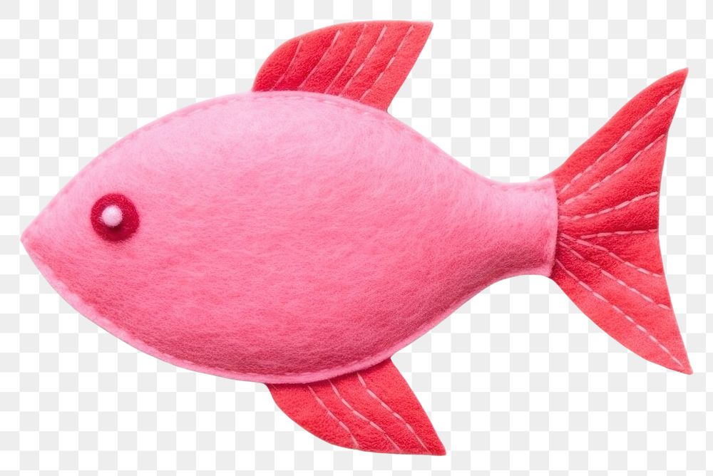 PNG  Pink fish animal white background creativity.
