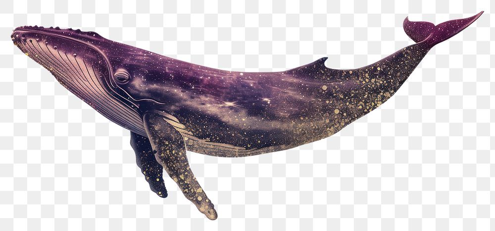 PNG  Whale in galaxy border animal mammal underwater.