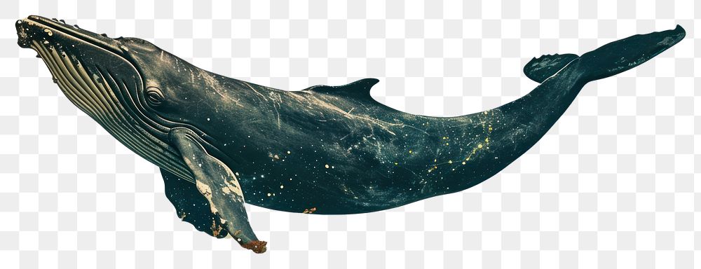 PNG  Whale in galaxy border animal mammal art.