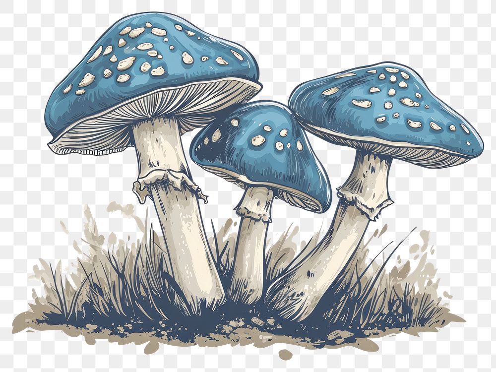 PNG  Antique of mushroom drawing sketch fungus.