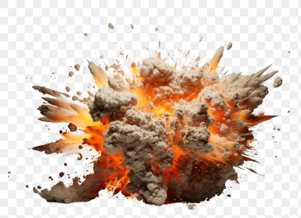 PNG  Explosion fire destruction splattered.