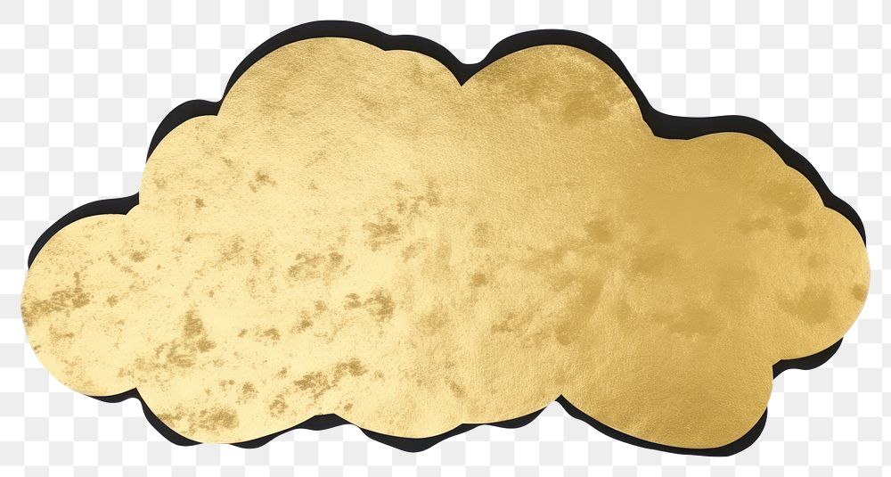 PNG  Cloud shape ripped paper gold white background rectangle.