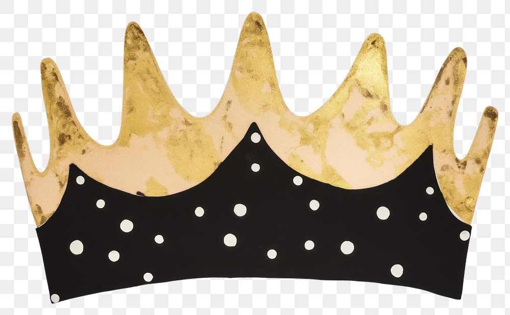 PNG  Crown shape ripped paper white background celebration accessories.