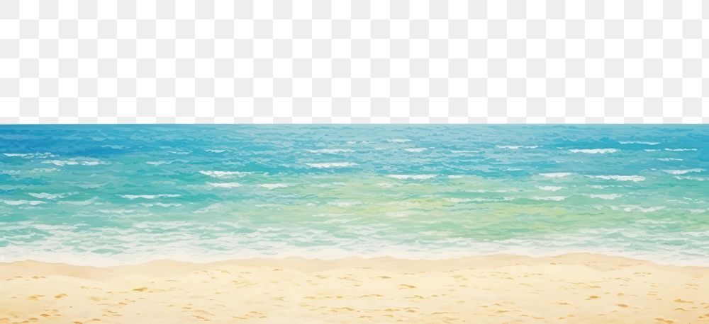 PNG Beach scenery illustration backgrounds outdoors horizon.