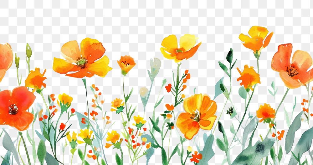 PNG  Orange flower backgrounds pattern nature.