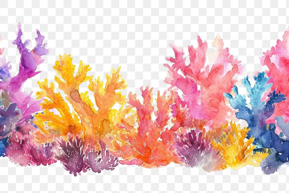 PNG  Corals nature painting outdoors.