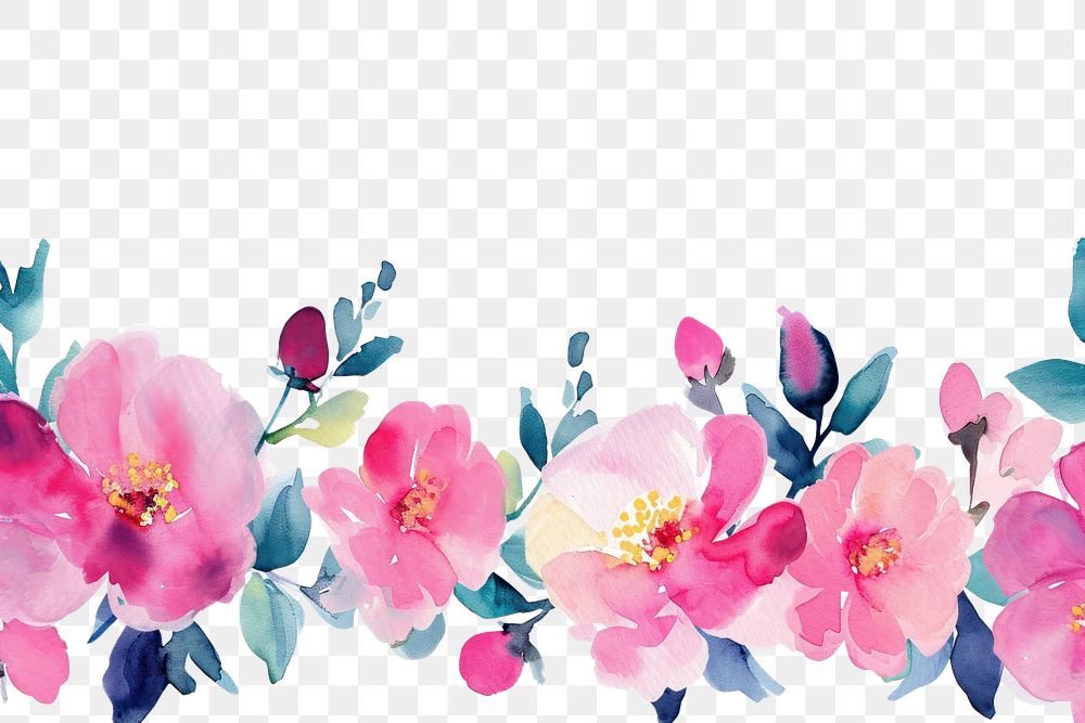 PNG  Pink flower blossom pattern nature.