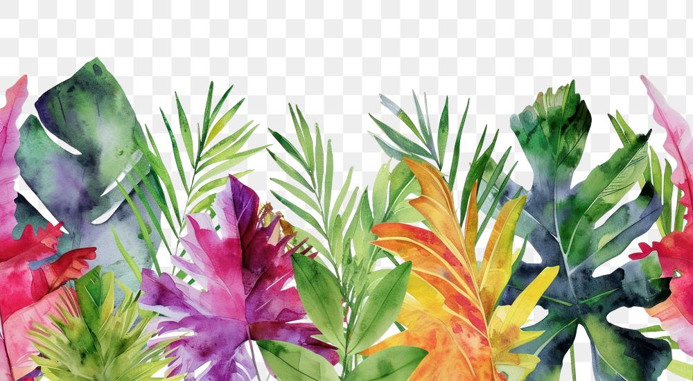 PNG  Tropical leaves backgrounds outdoors pattern.