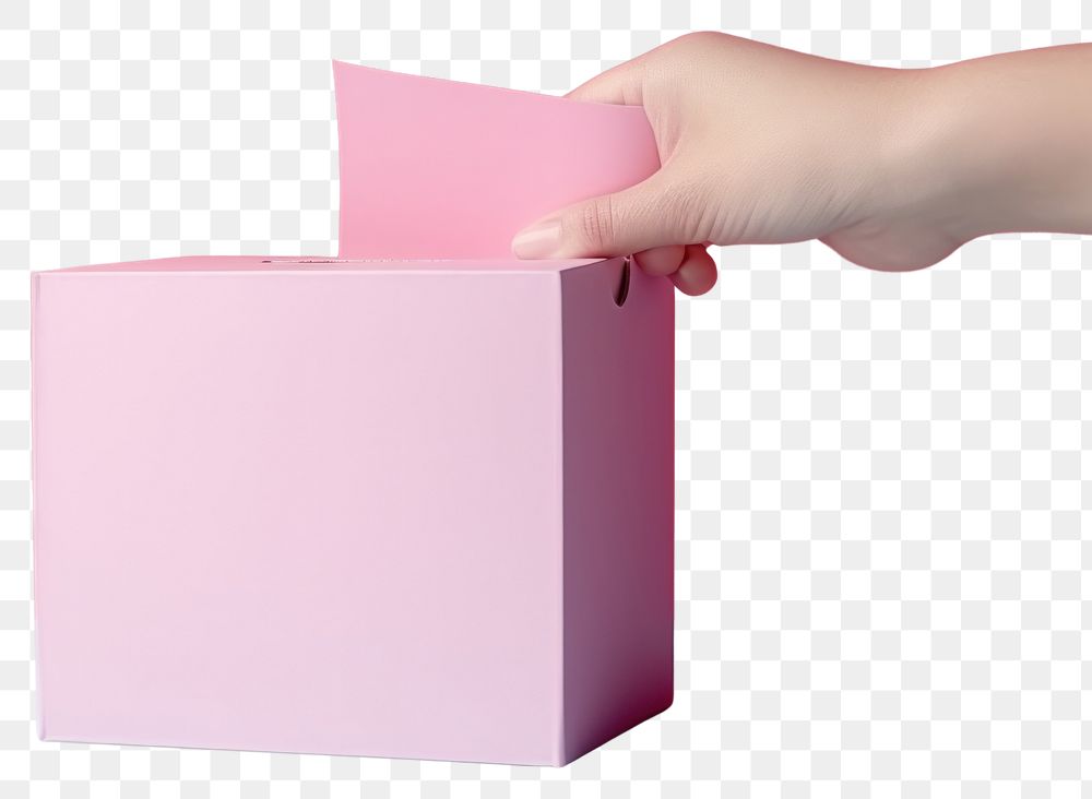 PNG Paper voting box hand letterbox.