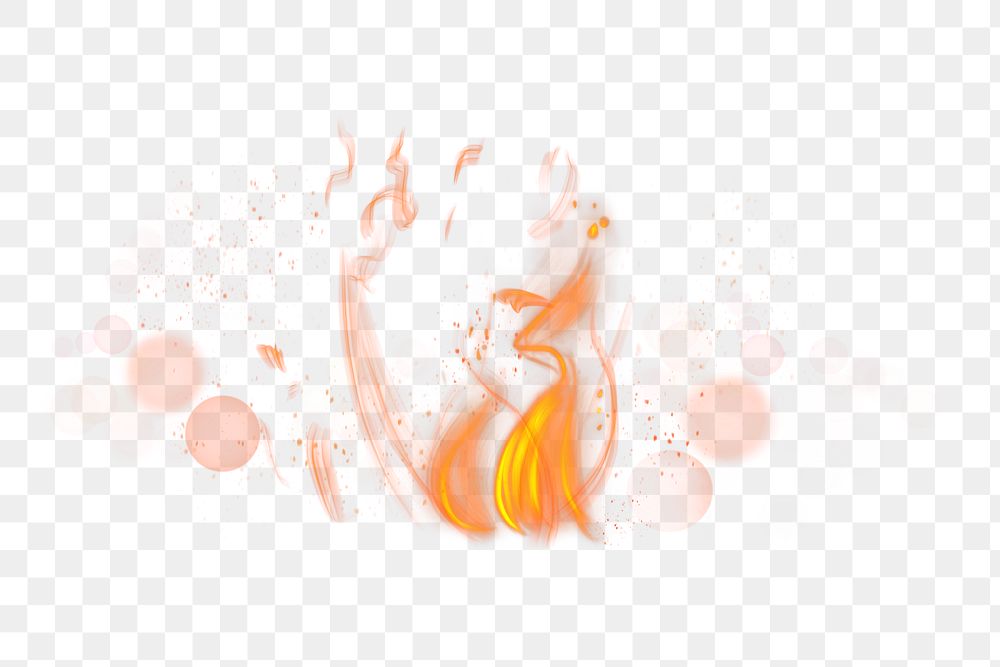 Png fire flame design element