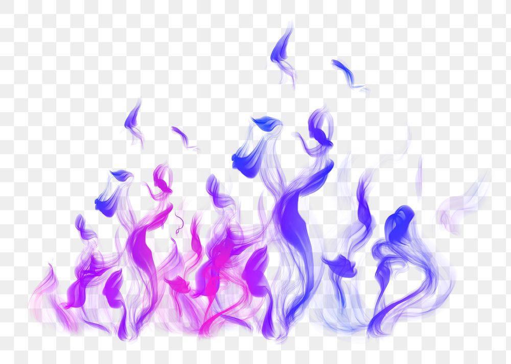 Png fire flame design element purple 
