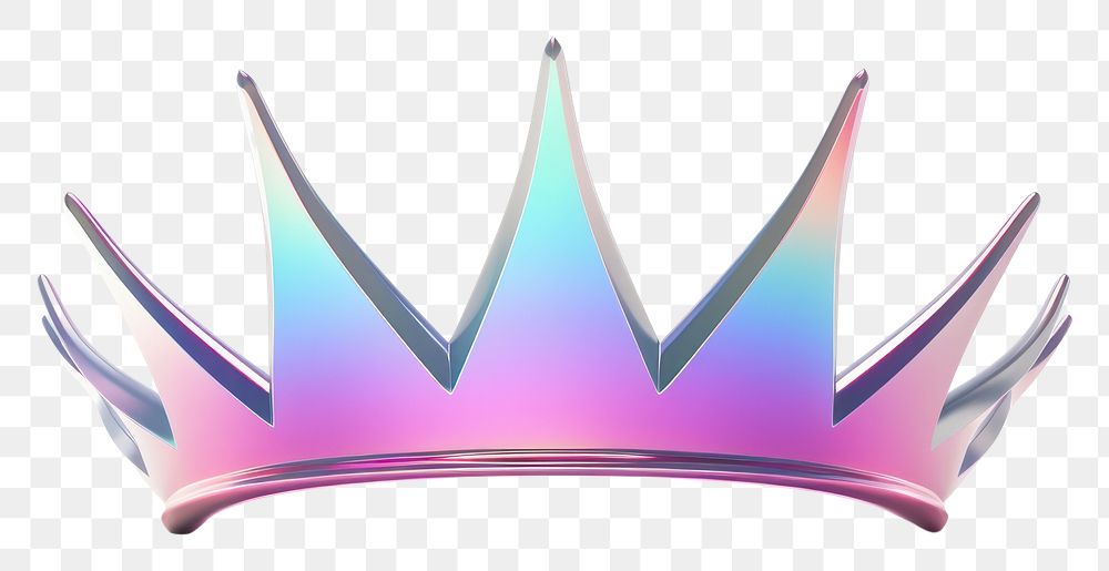 PNG A minimal crown iridescent jewelry white background celebration.