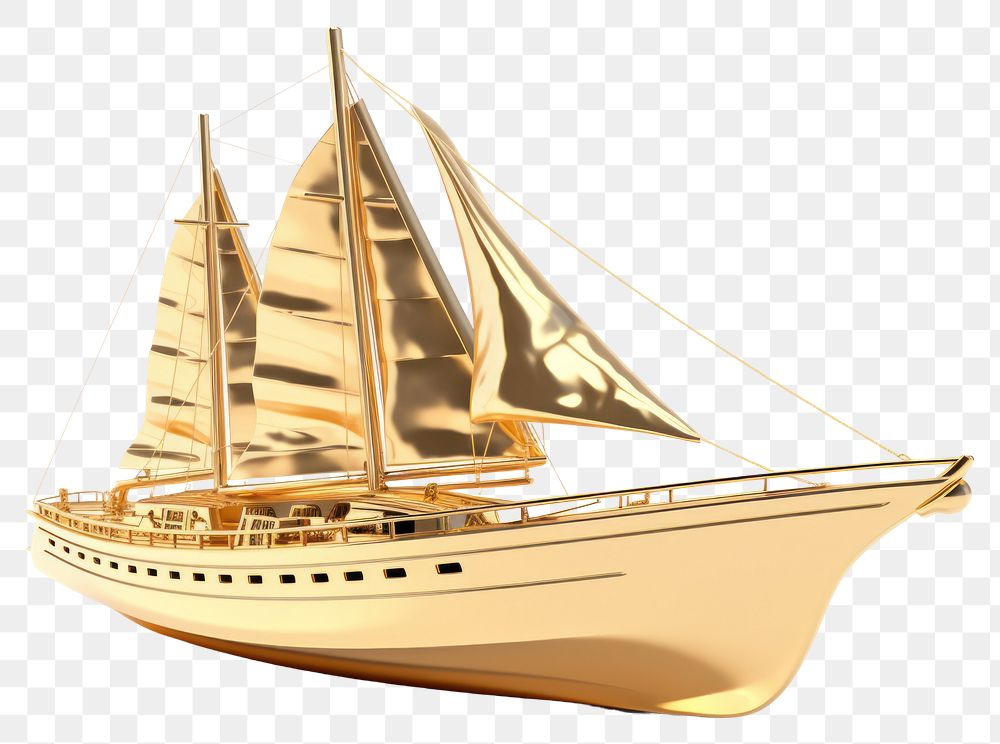 PNG  Sailboat vehicle yacht gold.