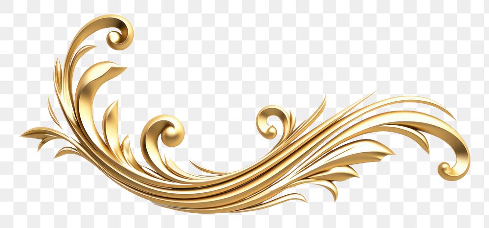 PNG  Gold pattern white background decoration