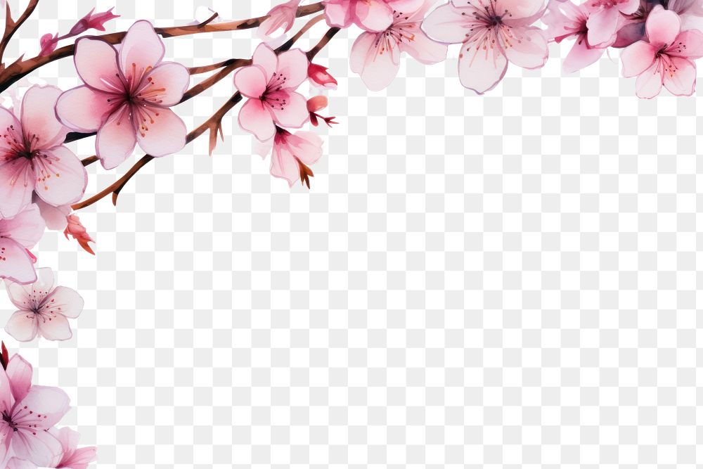 PNG  Blossom flower nature cherry.