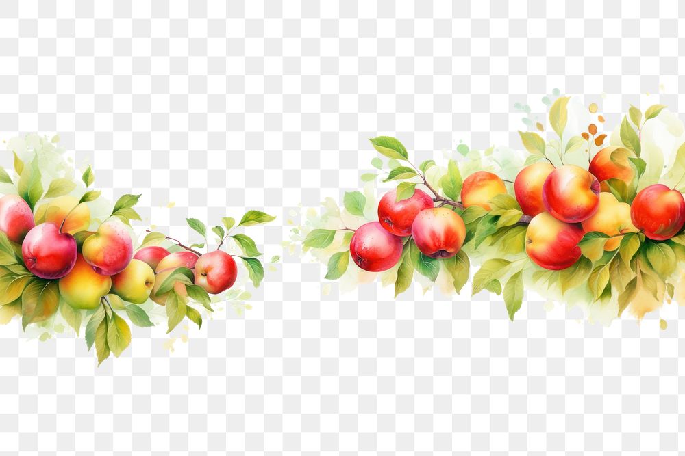 PNG  Apple border fruit plant food.