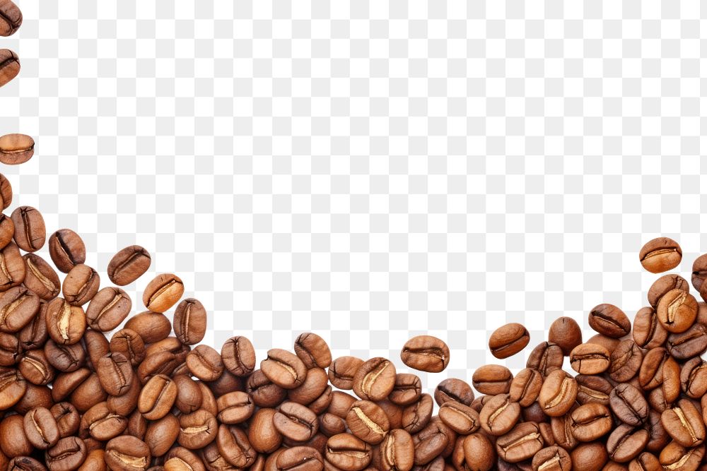 PNG  Coffee beans border refreshment backgrounds freshness.