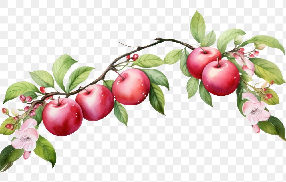 PNG Garland apple plant fruit food.