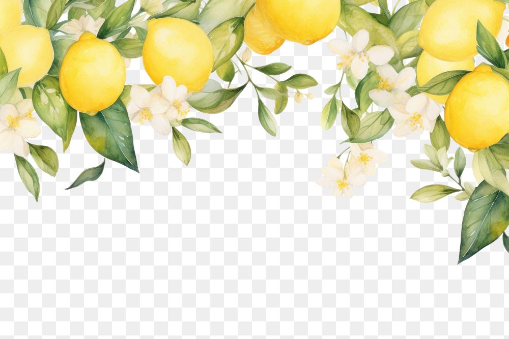 PNG Garland lemon fruit plant food.