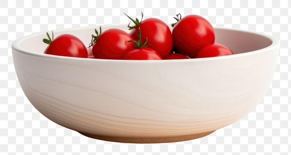 PNG Pottery salad bowl vegetable produce tomato.
