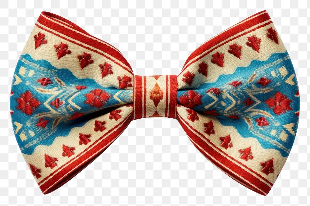 PNG Bow in embroidery style textile celebration accessories.