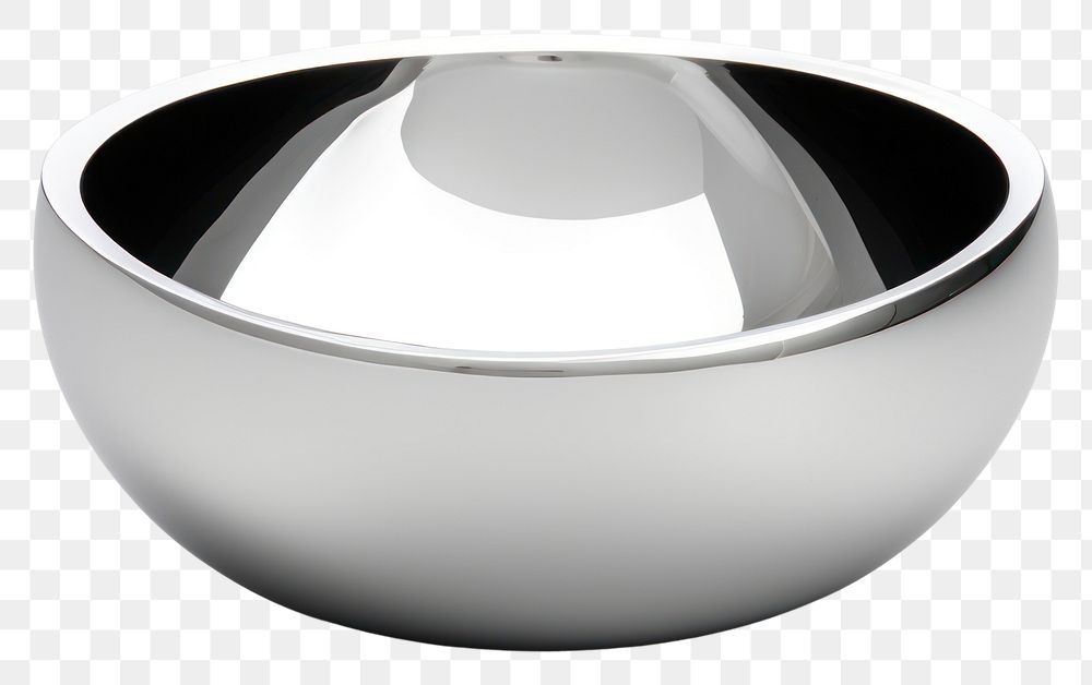 PNG A bowl Chrome material simplicity reflection lighting.