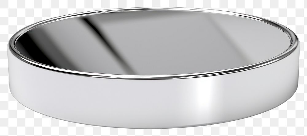 PNG A pan Chrome material platinum silver lid.