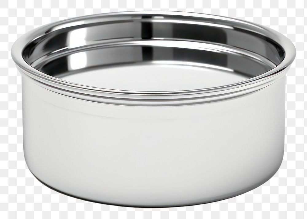 PNG Food container Chrome material bowl lid white background.