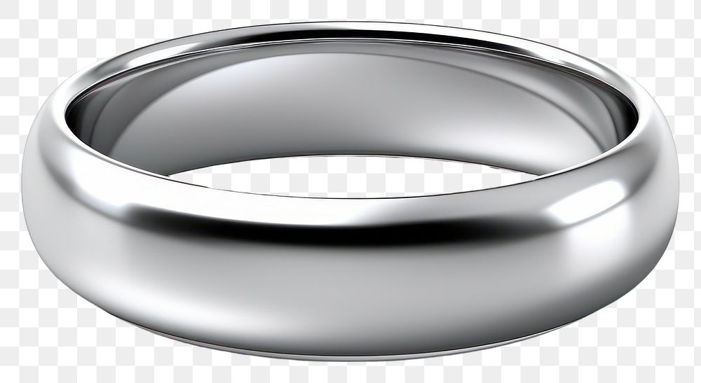 PNG Stylish ring Chrome material platinum jewelry silver.