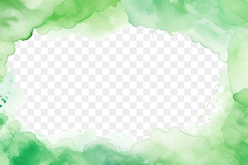 PNG Green watercolor border nature backgrounds distressed.