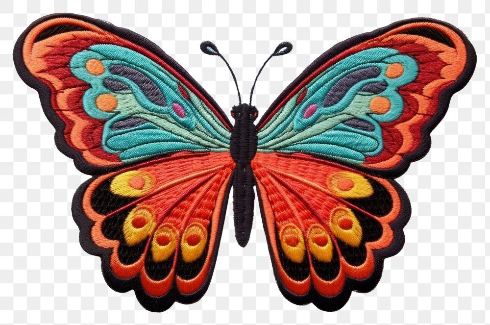 PNG Butterfly pattern animal red. AI generated Image by rawpixel.