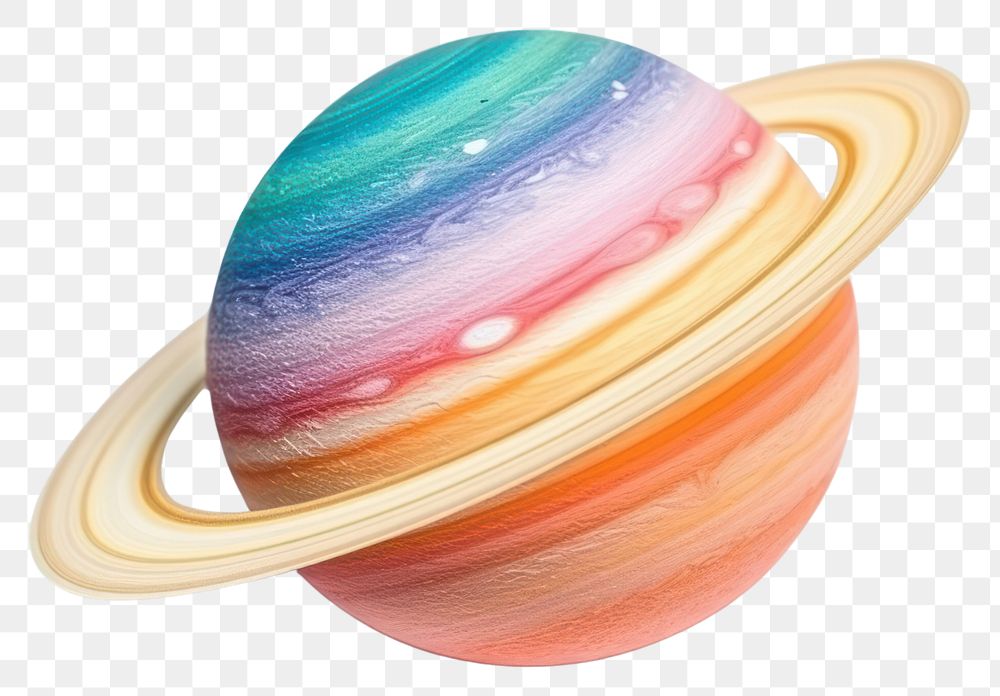 PNG  Saturn planet egg white background. AI generated Image by rawpixel.