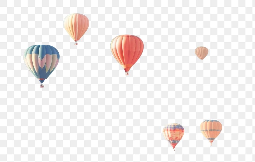 PNG  Hot air balloons aircraft vehicle blue. AI generated Image by rawpixel.