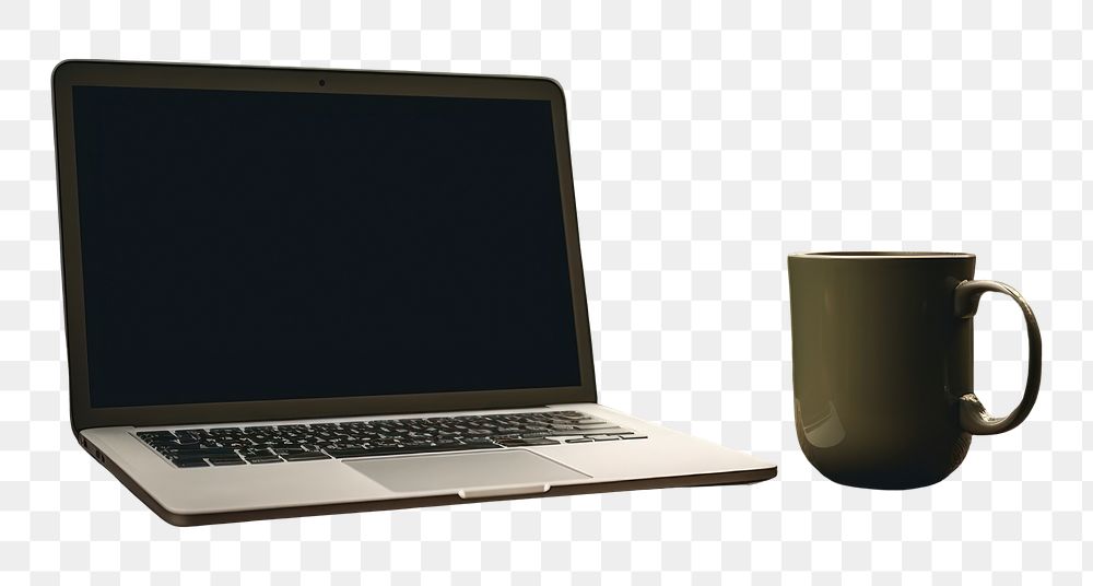 PNG Camping laptop mug computer.