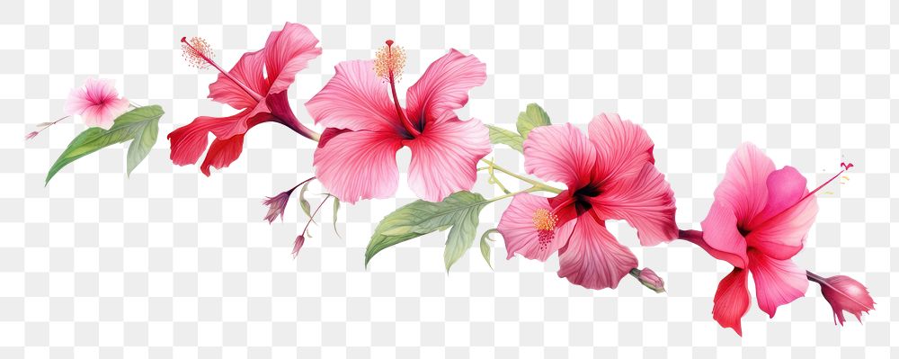 PNG Hibiscus decorates blossom flower plant.