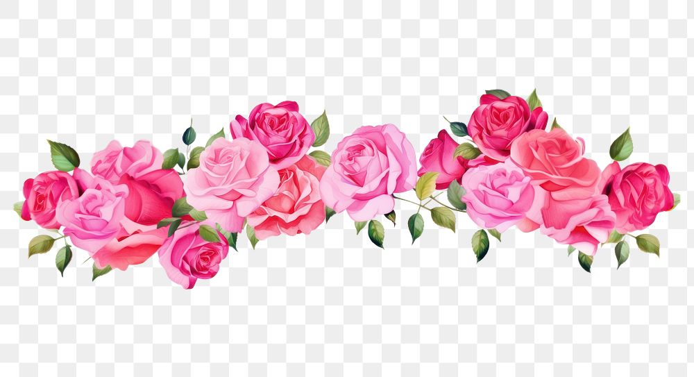 PNG Pink roses pattern flower plant.