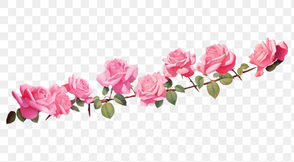 PNG Pink roses blossom flower petal.