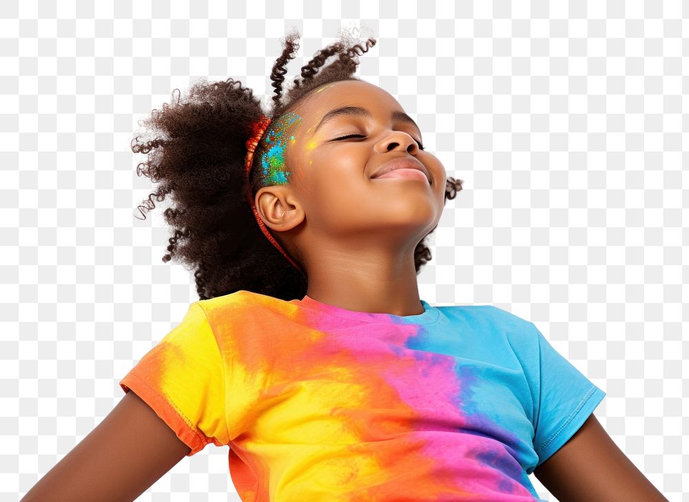 PNG Chilling child smile white background relaxation.