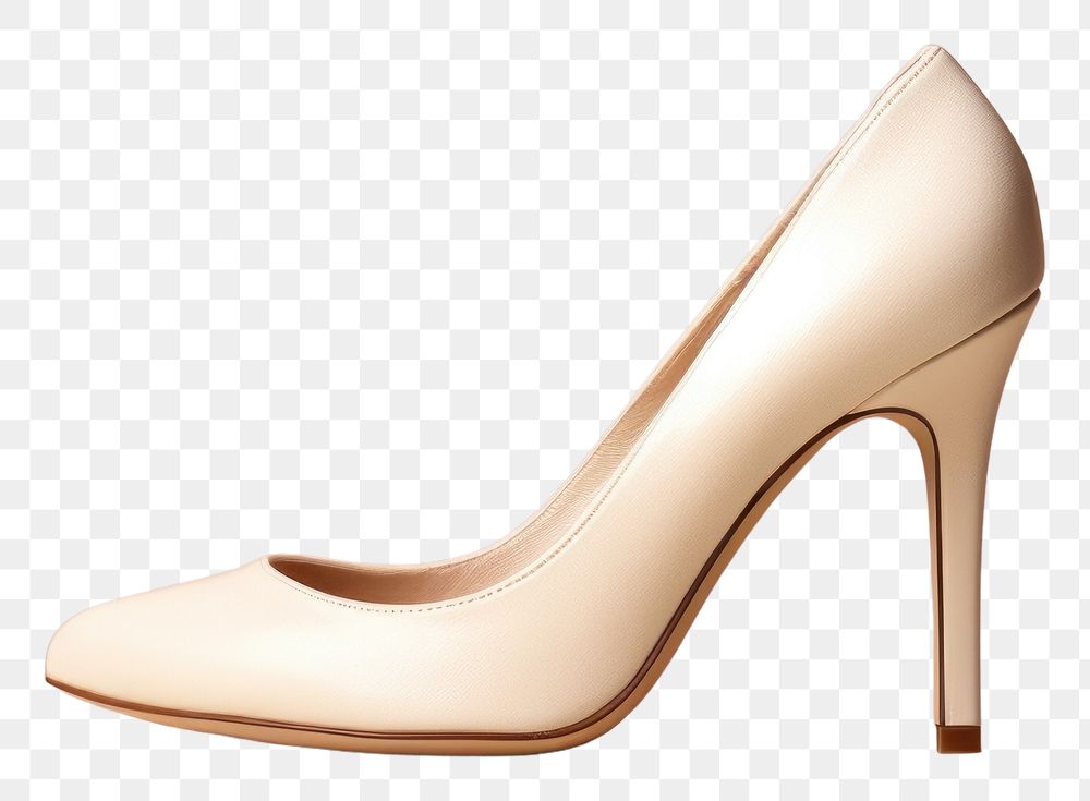 PNG High heels footwear white shoe.