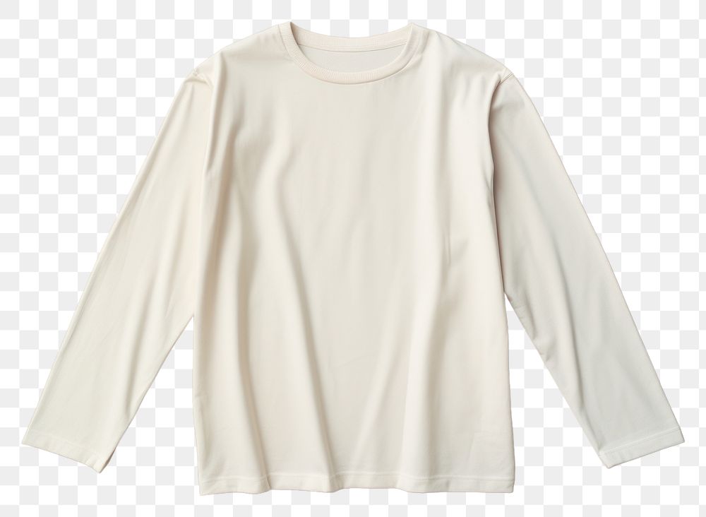 PNG Long sleeves t-shirt blouse white.