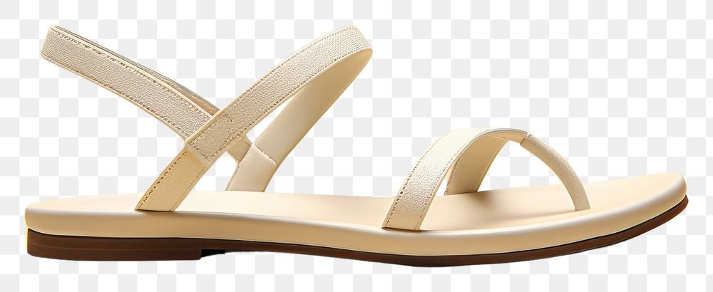 PNG  Sandal footwear white flip-flops.