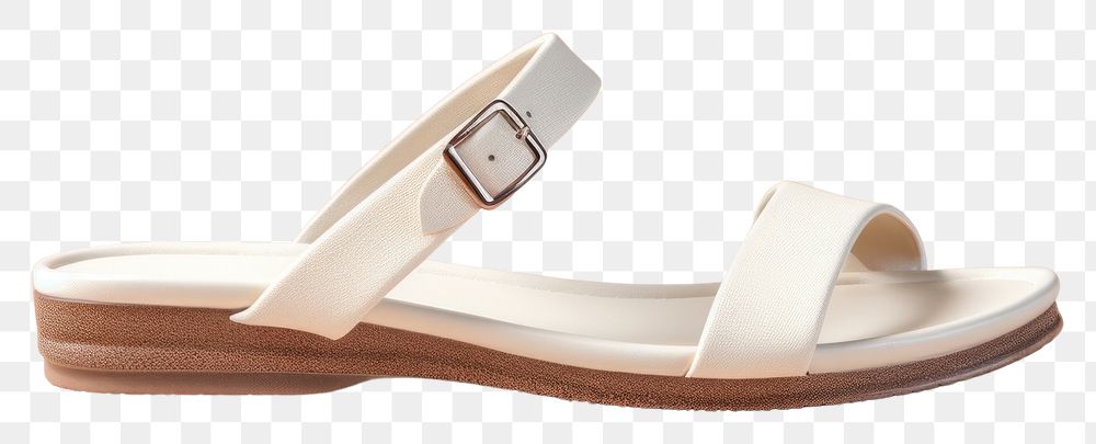 PNG  Sandal footwear white clothing.