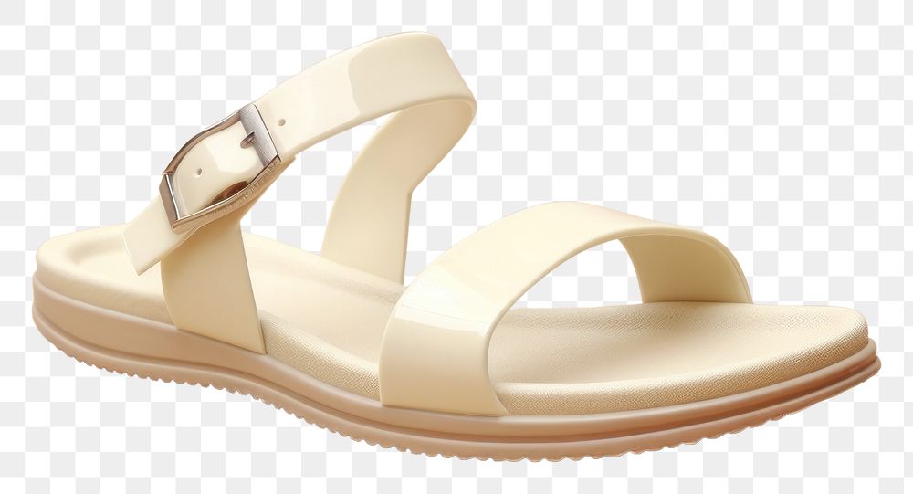 PNG  Sandal footwear white clothing.