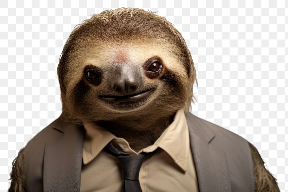 PNG Sloth animal wildlife portrait.